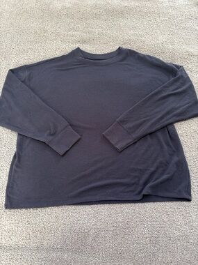 Abercrombie & Fitch Black Long-Sleeve Crew Sweatshirt